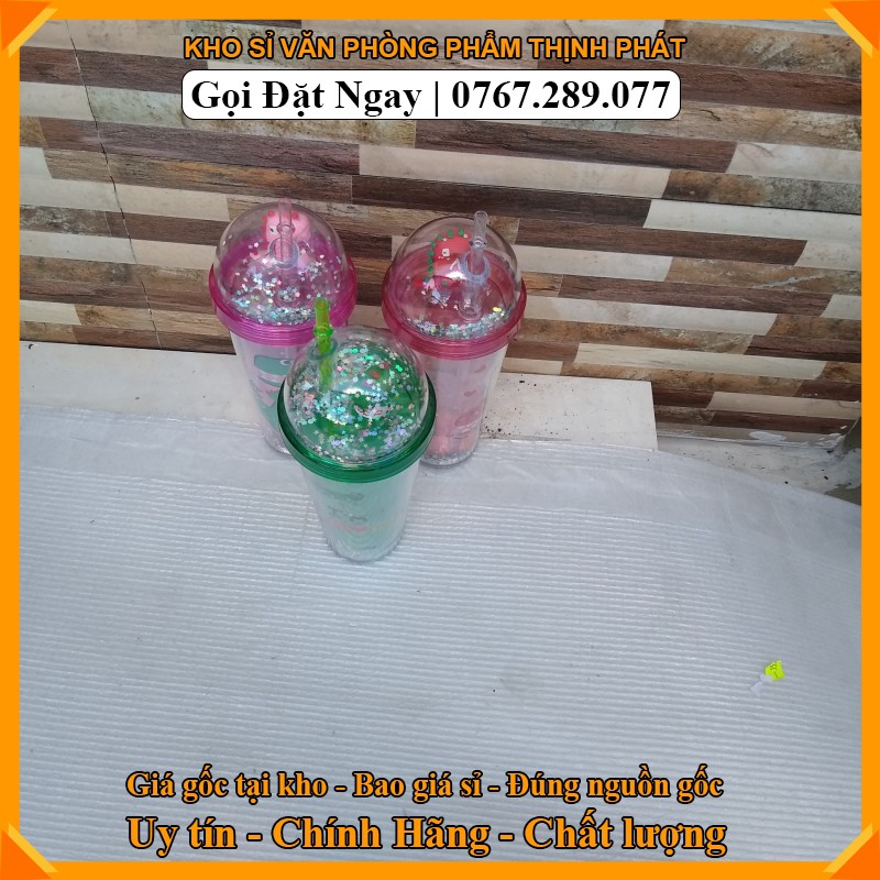[HCM]BÌNH ĐỰNG NƯỚC KHỦNG LONG 3D CUTE 500ML