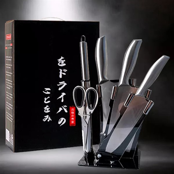 Bộ dao Nhật làm bếp 6 món cao cấp, siêu bén, hàng sẵn, giao nhanh