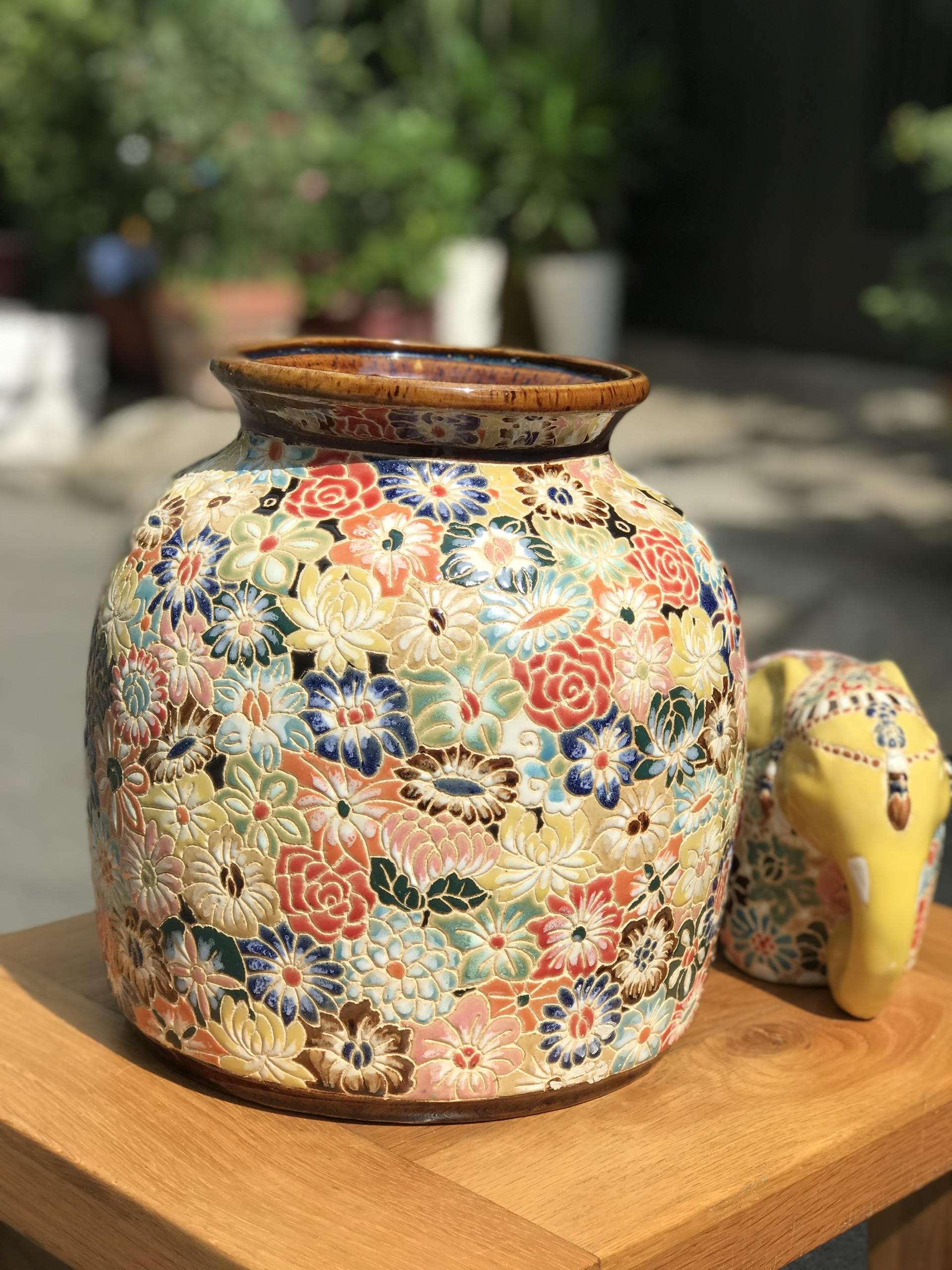 Bình Chóe Bách Hoa Gốm Sứ Nam Bộ HN 28cm