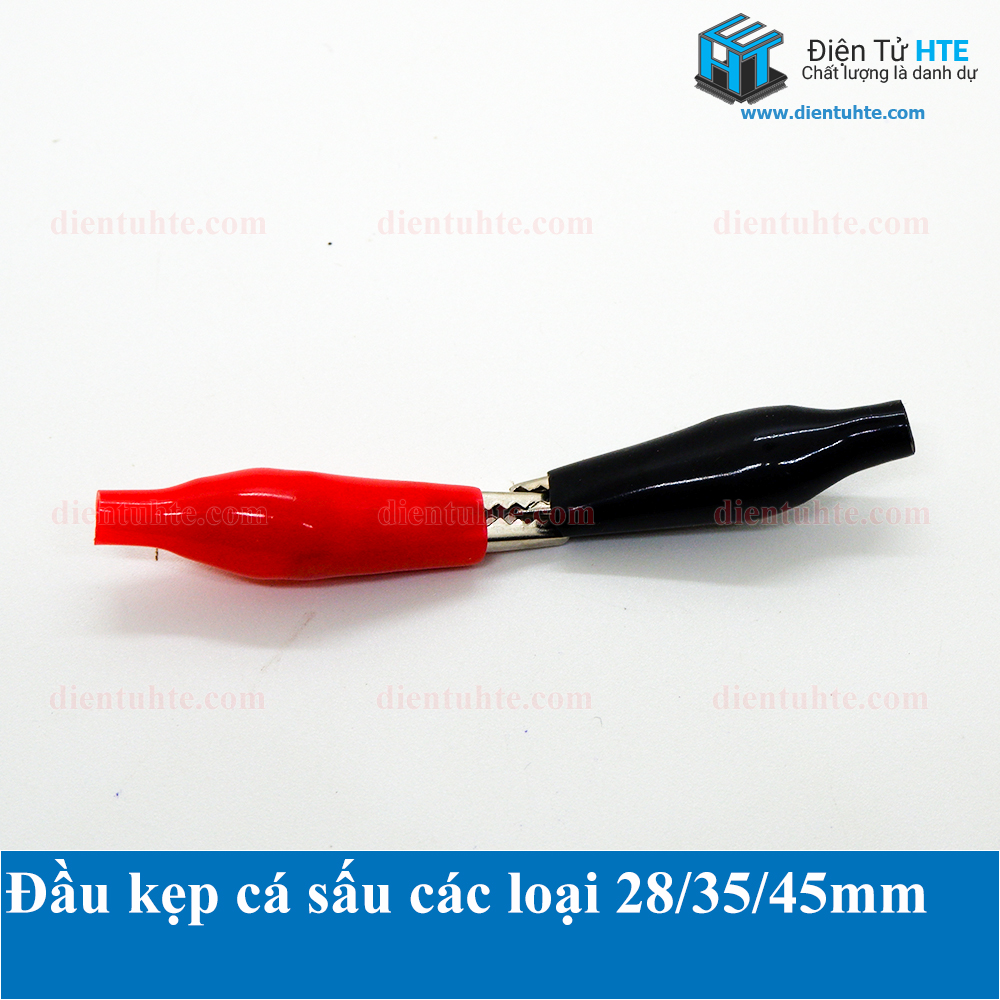 Combo 5 Cặp đầu kẹp cá sấu Đen + Đỏ