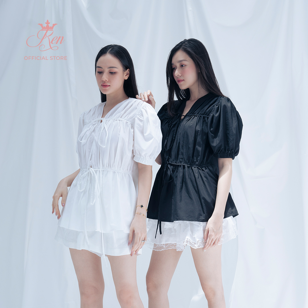 REN BY TEE - Áo Tay Phồng Rút Dây