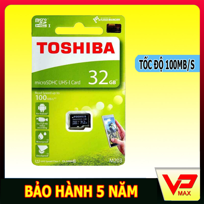 Thẻ nhớ 32GB class 10 Toshiba tốc độ cao 100MB/s dùng cho điện thoại camera