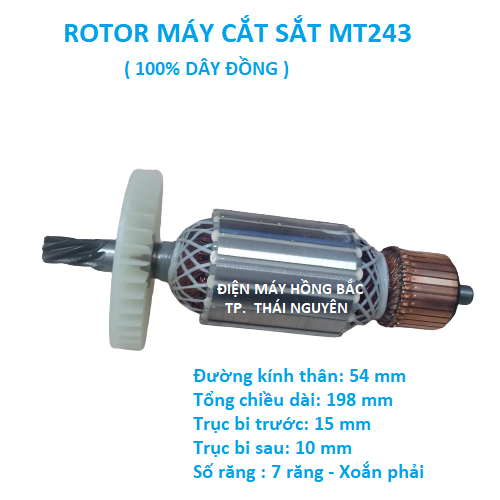 Rotor máy cắt sắt maktec MT243 hàng dây đồng