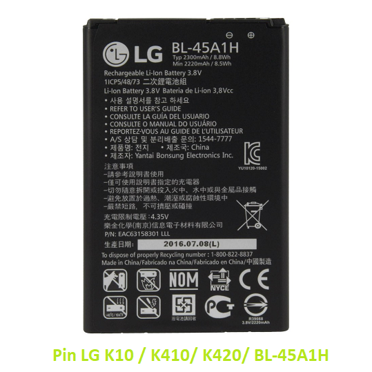 Pin lg k10 / k410 / k420 / bl-45a1h