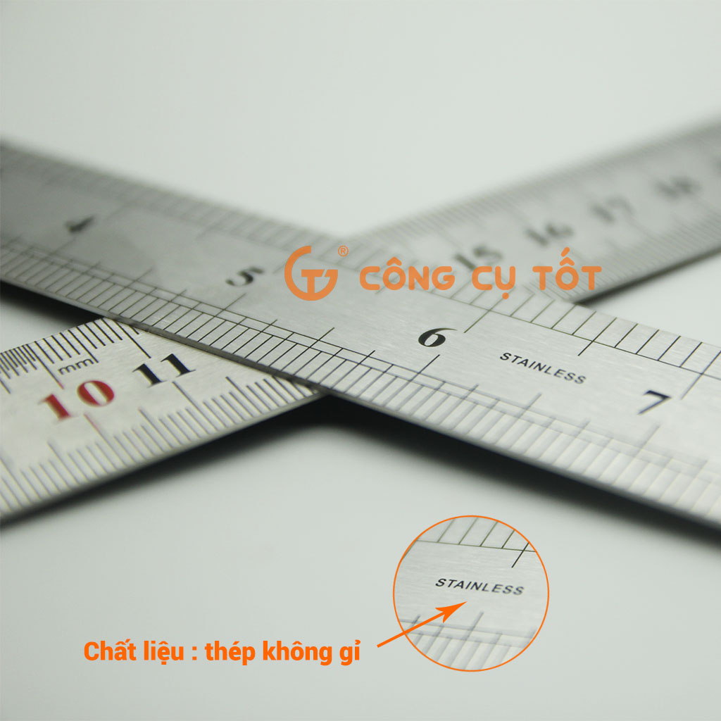 Thước kẻ bằng thép không gỉ 30cm (12 inch)