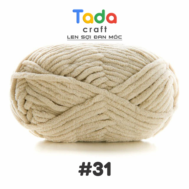 Len nhung mèo sợi to mềm mịn không rụng lông 50gr