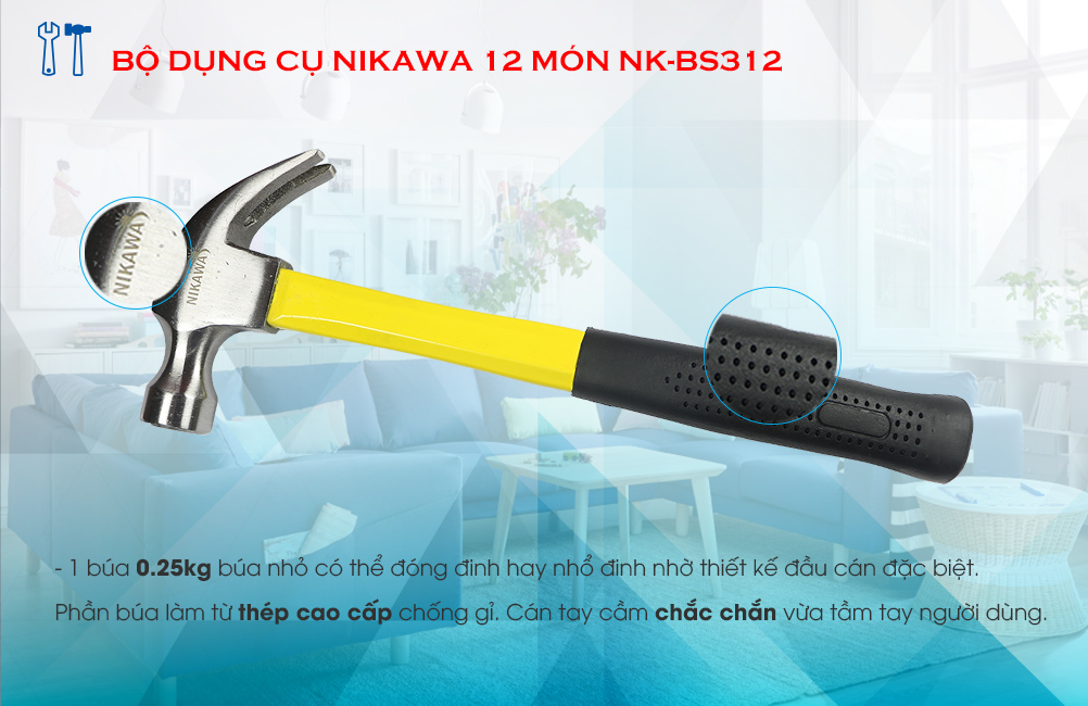 Bộ dụng cụ Nikawa Tools 12 món NK-BS312 - BẢO HÀNH 36 THÁNG