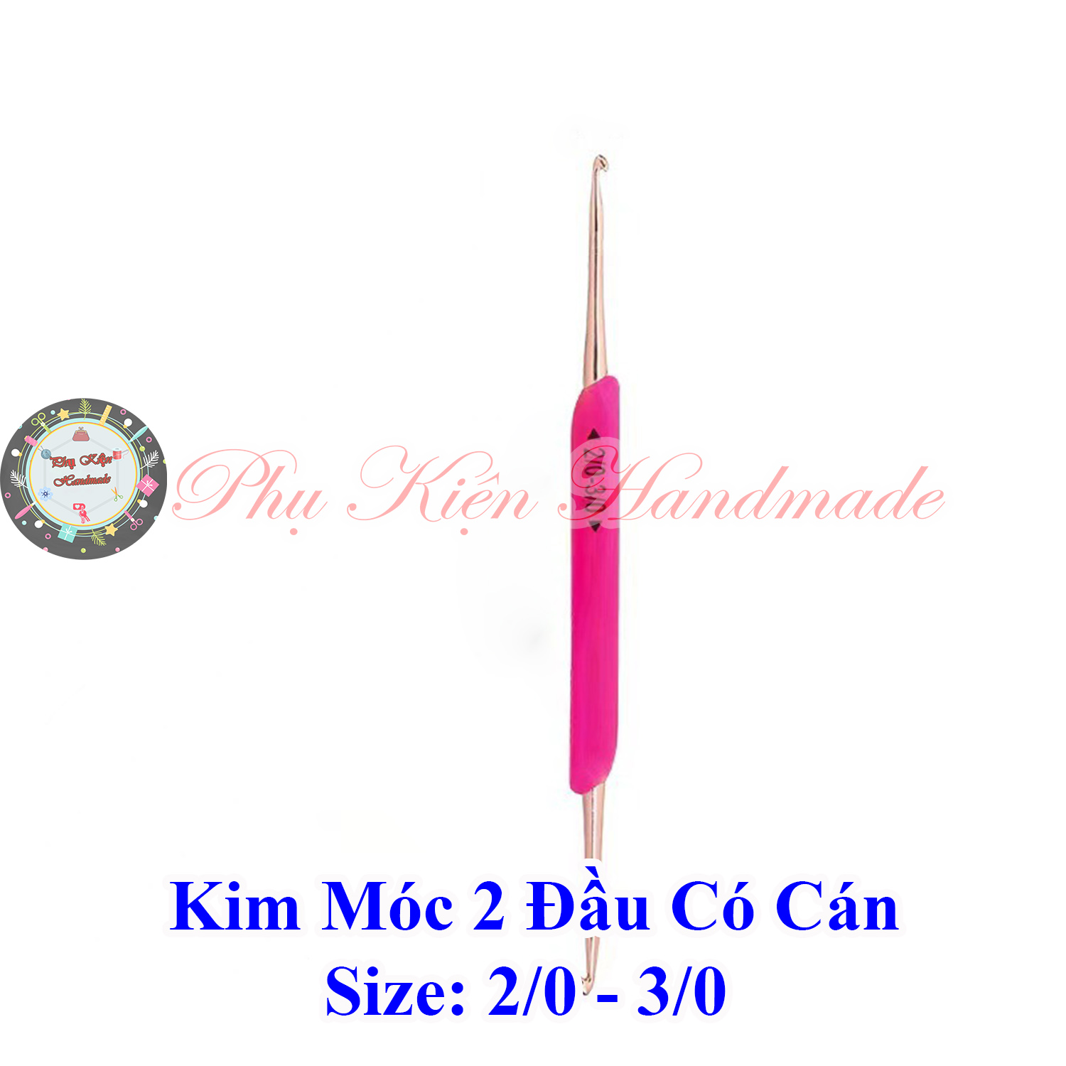 Double-Headed Crochet Needle with Handle