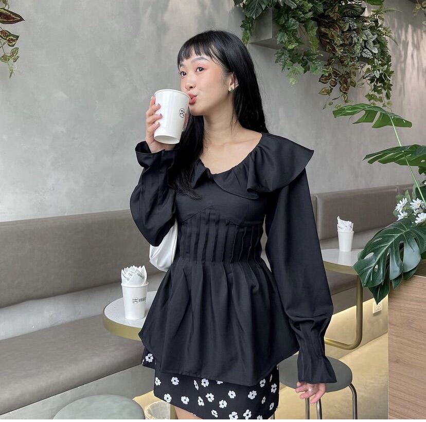 [Nhập mã LAZFASHION34-giảm 15% tối đa 99k/600k]SAP-Áo tiểu thư tay dài