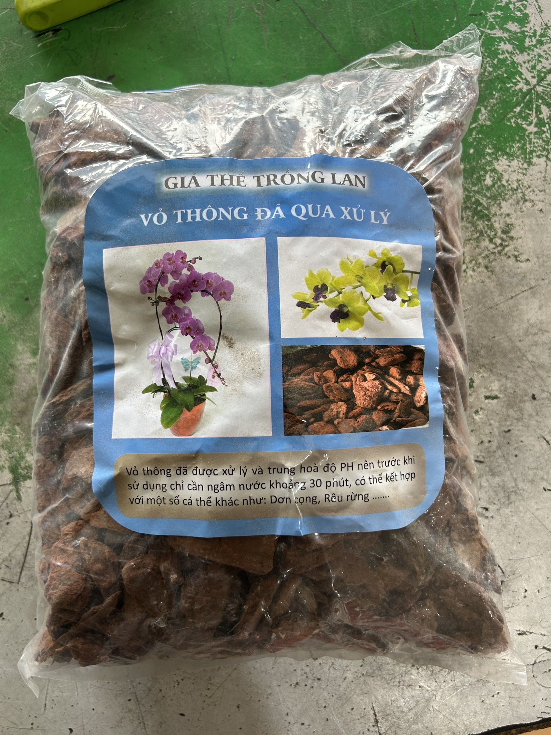 1kg vỏ thồng trồng lan đã qua xử lý