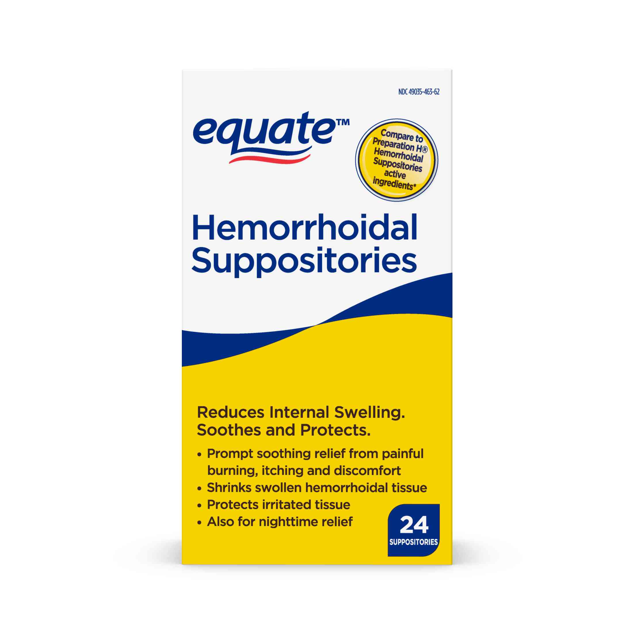 HCMViên đặt trĩ Equate Hemorrhoidal Suppositories 24 viên