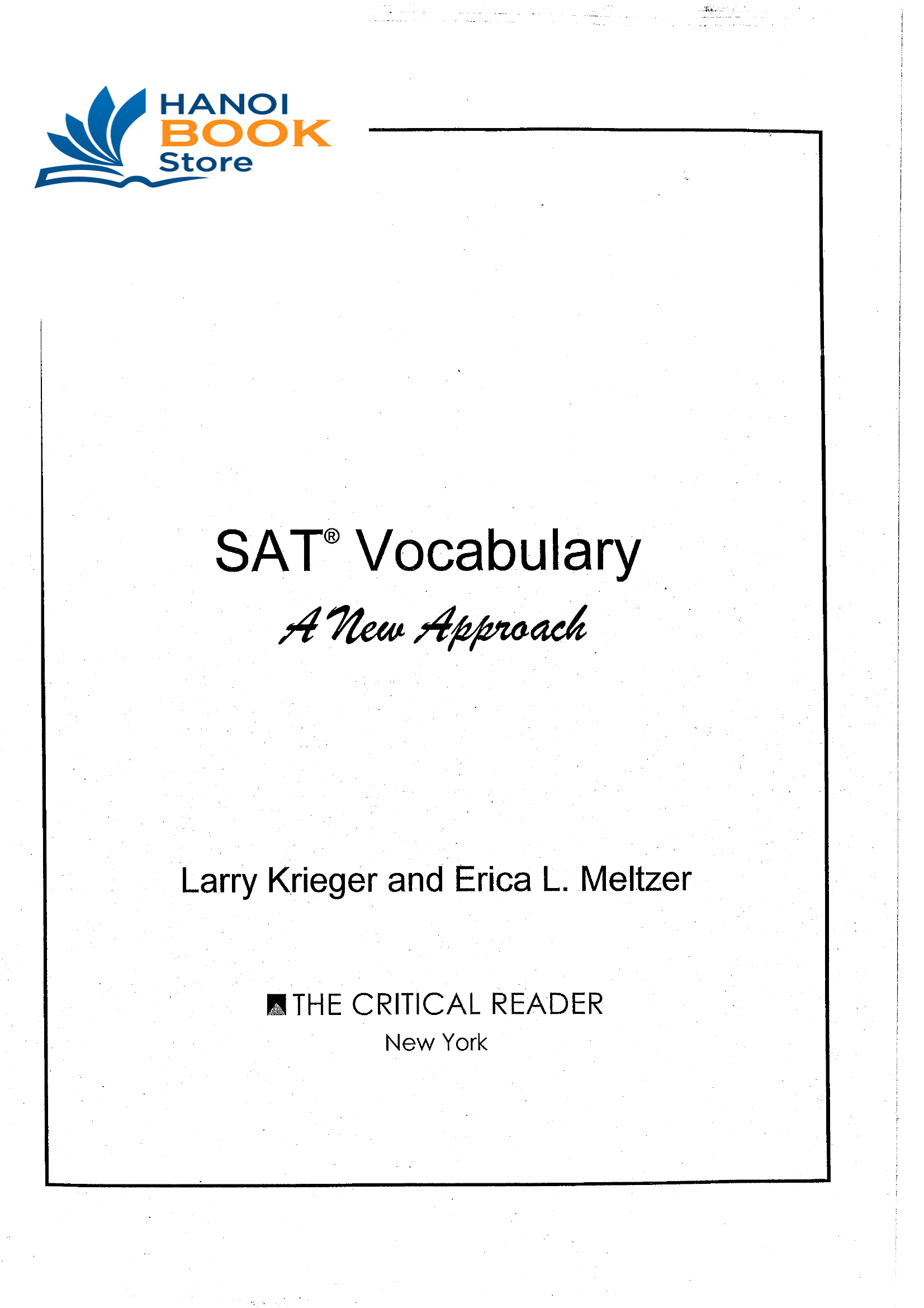 Sat vocabulary a new approach