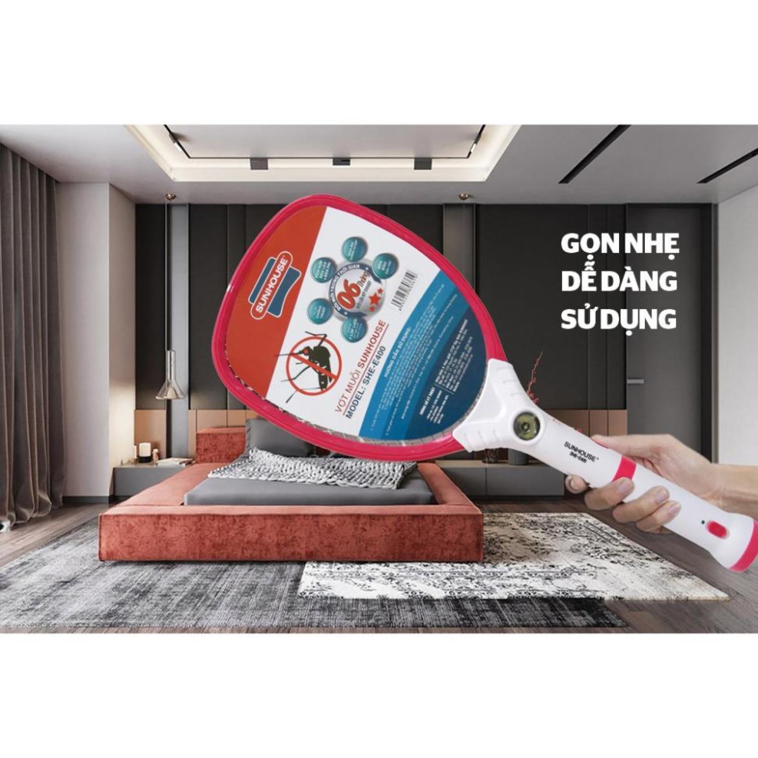 Vợt muỗi Sunhouse  SHE-E400
