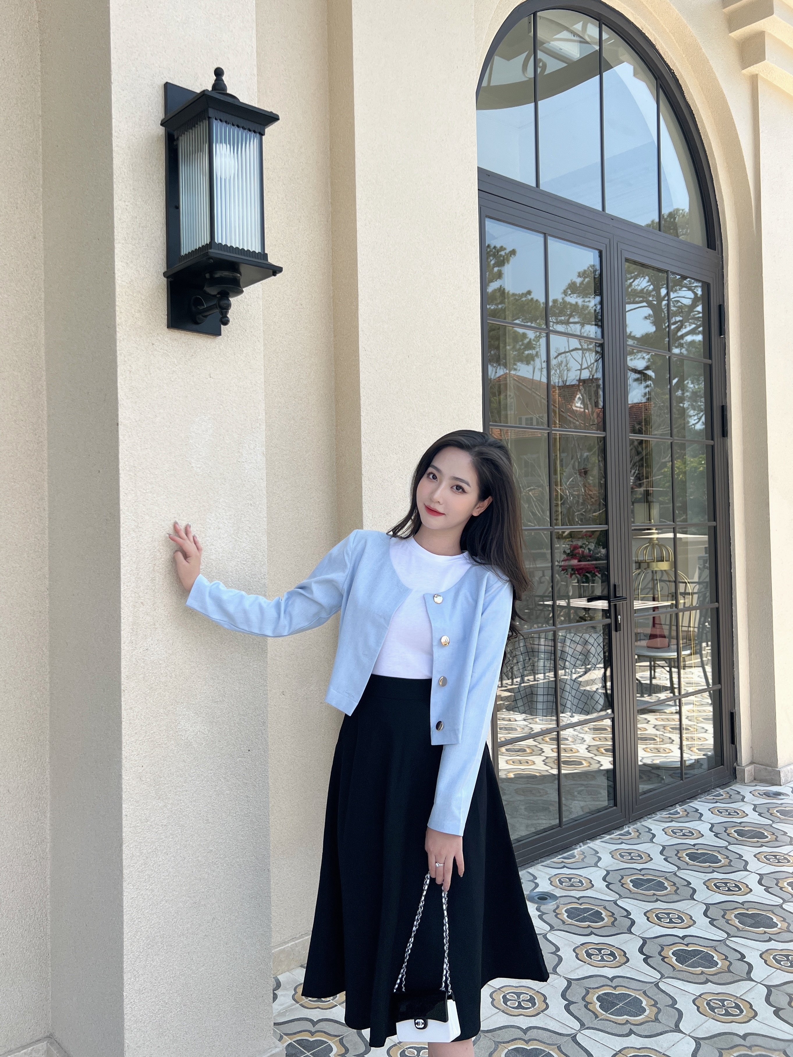 YU CHERRY | Áo blazer mặc được 2 kiểu Metal Button Mini Blazer YA445