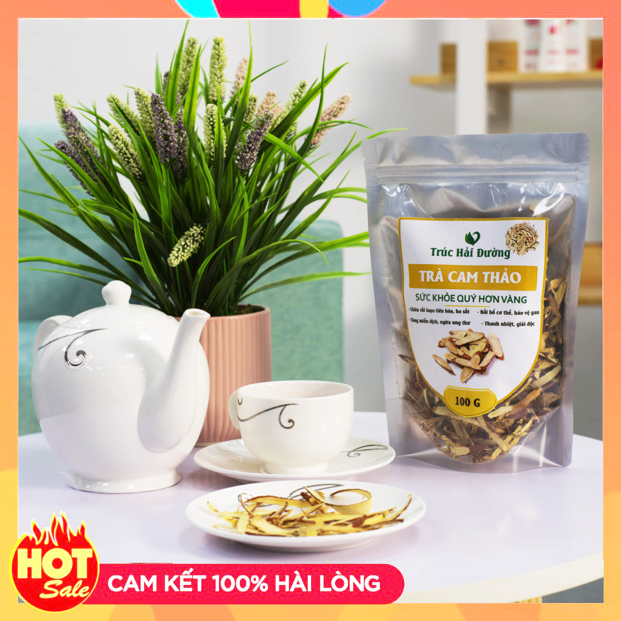 [CHÍNH HÃNG]Cam Thảo Thanh Nhiệt Uống Kèm TRÀ HOA CÚC, TÂM SEN (Loại Đẹp) 100g