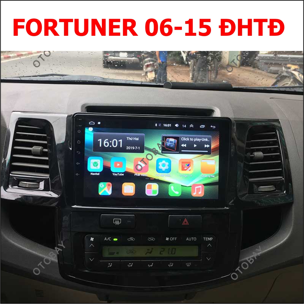 [Kho Hải Phòng] Màn Hình 9 inch Cho Xe FORTUNER - Chạy Android Tiếng Việt, điều khiển giọng nói, Tích Hợp GPS Chỉ Đường, vô lăng, Xem Camera Lùi, Đầu Màn hình DVD Kèm Mặt Dưỡng Giắc Zin Cho Xe TOYOTA FORTUNER