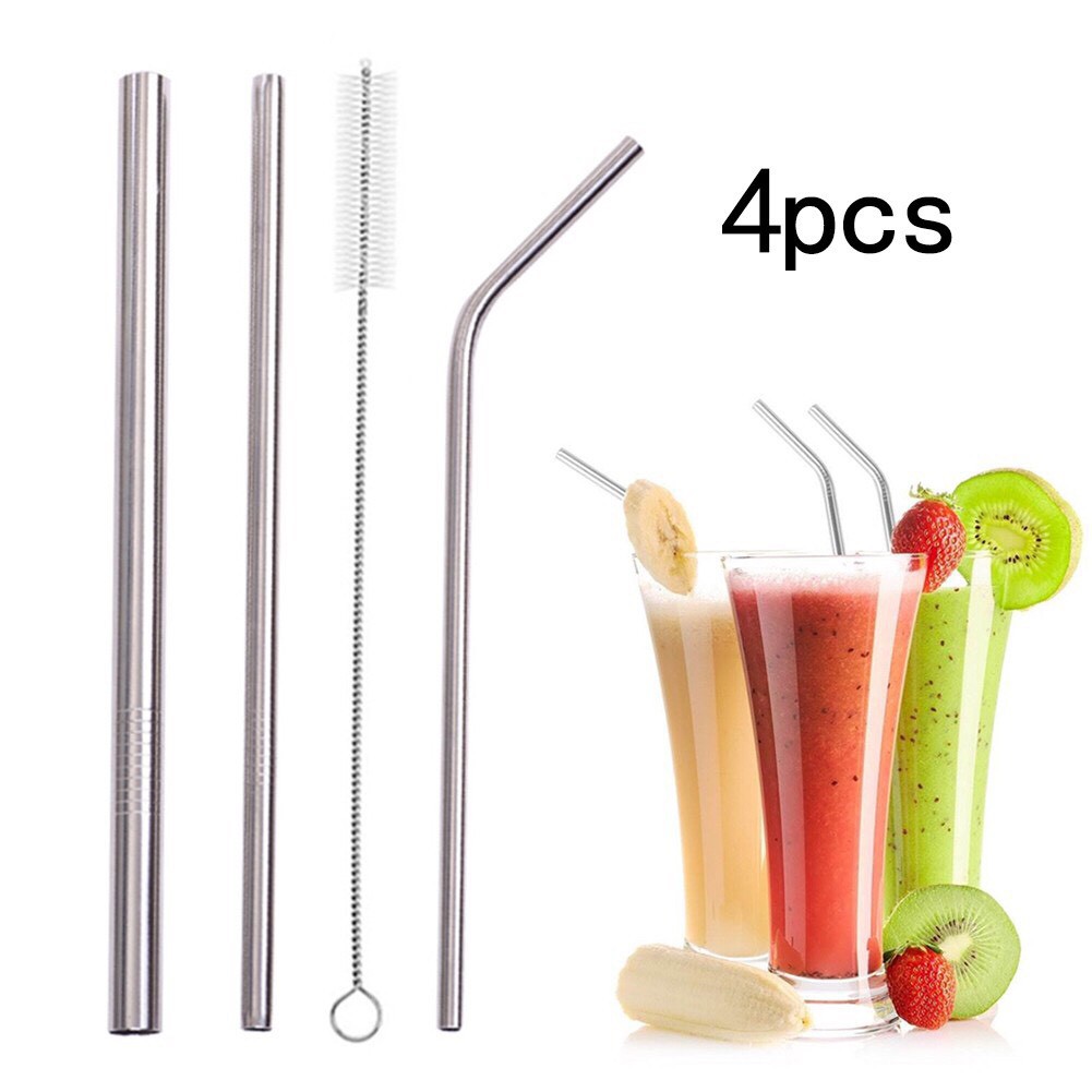 Bộ 3 Ống Hút Inox 304 Kèm Cọ Rửa