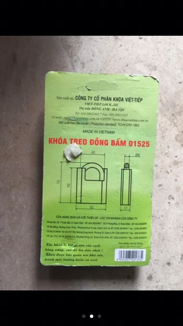 Khoá Chống Cắt Đồng Việt Tiệp 01525