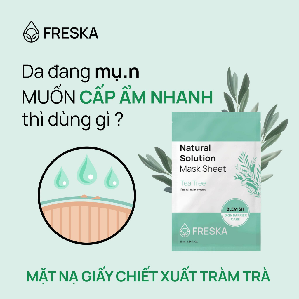 Mặt nạ giấy NATURAL SOLUTION MASK SHEET 25ml - FESKA MASK SHEET