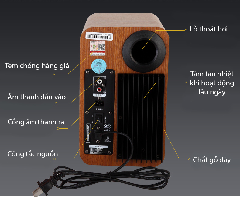 Loa vi tính công suất lớn, Loa máy tính, Loa vi tính kiểm âm cao cấp Lohao AV-8219 , Vỏ Vân gỗ sang trọng, bass:4 inch (106mm) Treble:1 inch, bảo hành chính hãng .