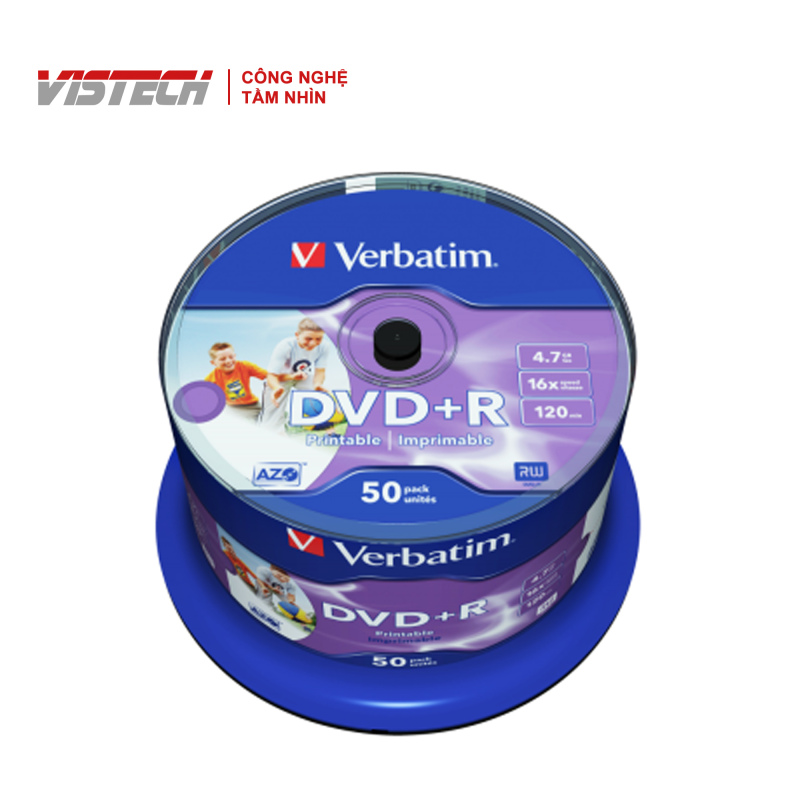 Bảng giá Đĩa Verbatim DVD+R 4.7GB 16X UP 50Pk Spinndle Phong Vũ