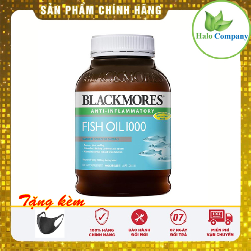 Dầu cá Blackmores fish oil 1000mg hộp 400 viên bổ sung omega 3 tự nhiên cao cấp