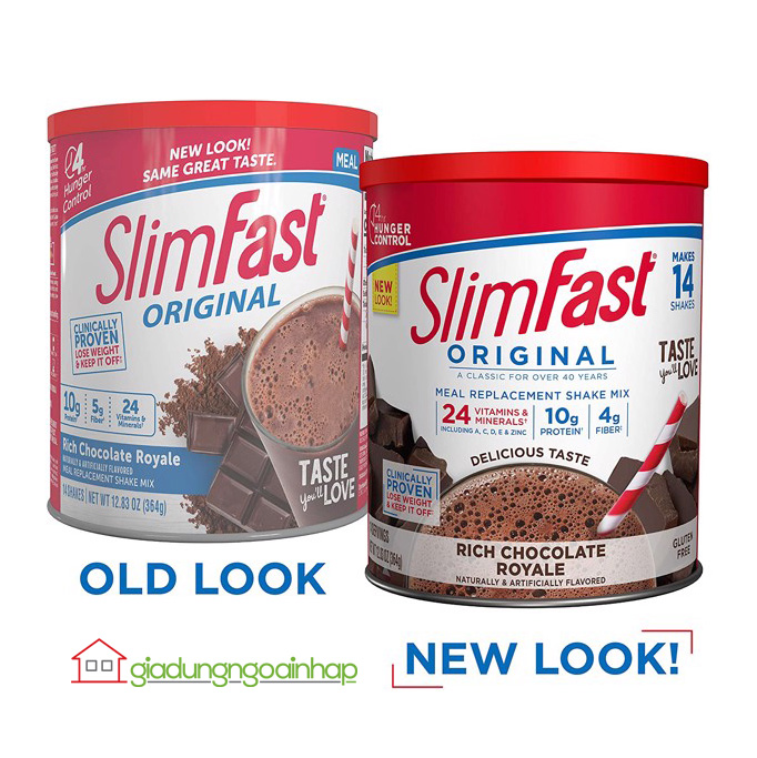 [HCM]Sữa bột Slimfast (vị sô-cô-la) 364grs