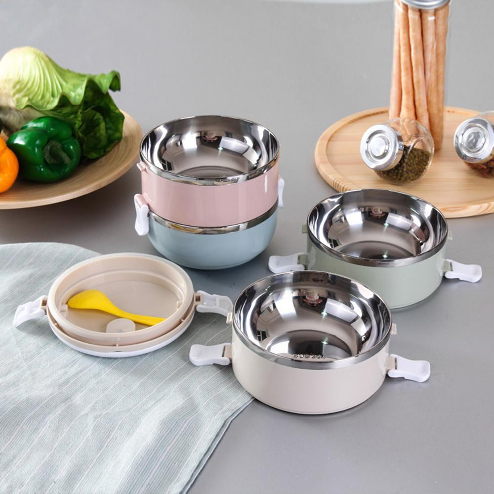 Hộp Đựng Cơm Cặp Lồng Cơm Giữ Nhiệt Lúa Mạch Ruột Inox Chất Lượng  ( 2 tầng)