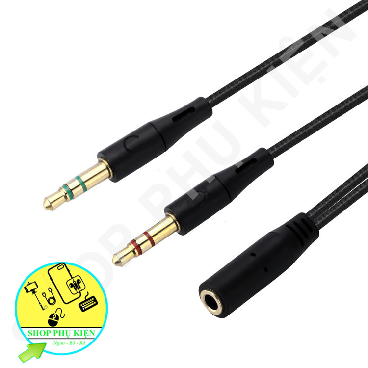 Jack Chuyển Đổi Tai Nghe 3.5 Sang Audio & Mic
