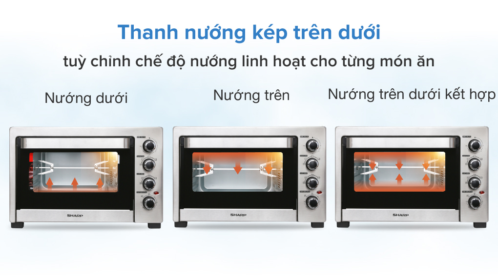 Lò nướng Sharp EO-A384RCSV-ST 38 lít (Giá áp dụng giao tại HN, HCM& các tỉnh liên hệ shop)