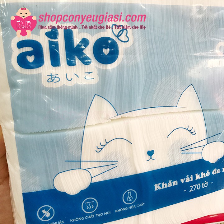 [HCM]Khăn Khô Đa Năng Aiko Túi - 300g/500g