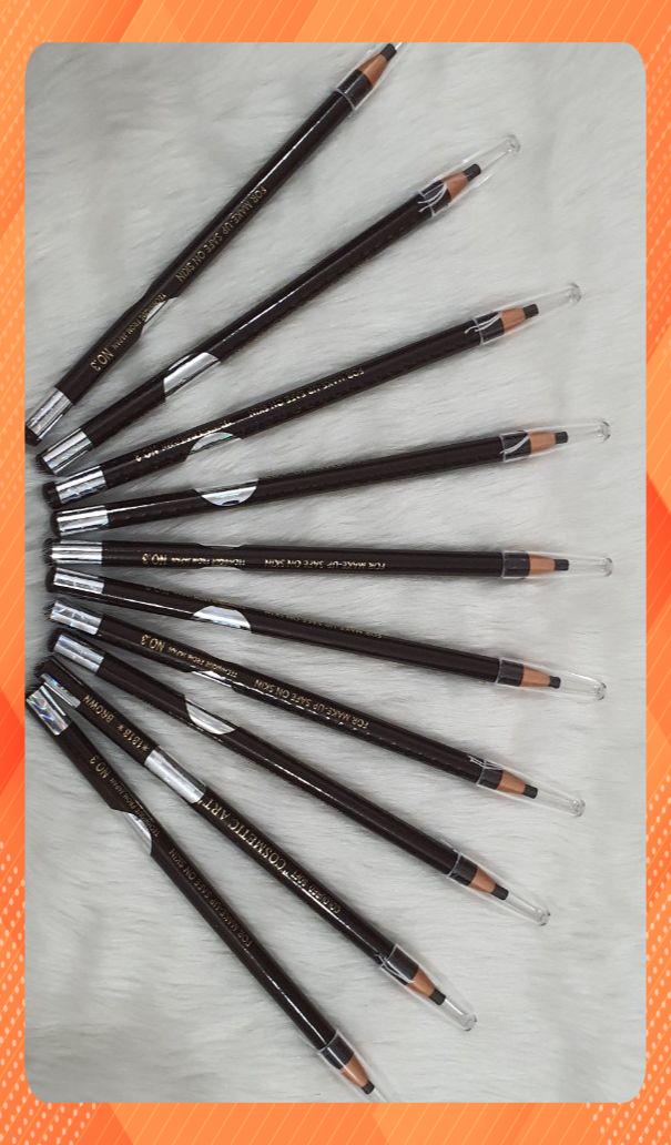 Eyebrow Pencil with 2 Stamps, Colored Soft Pencil