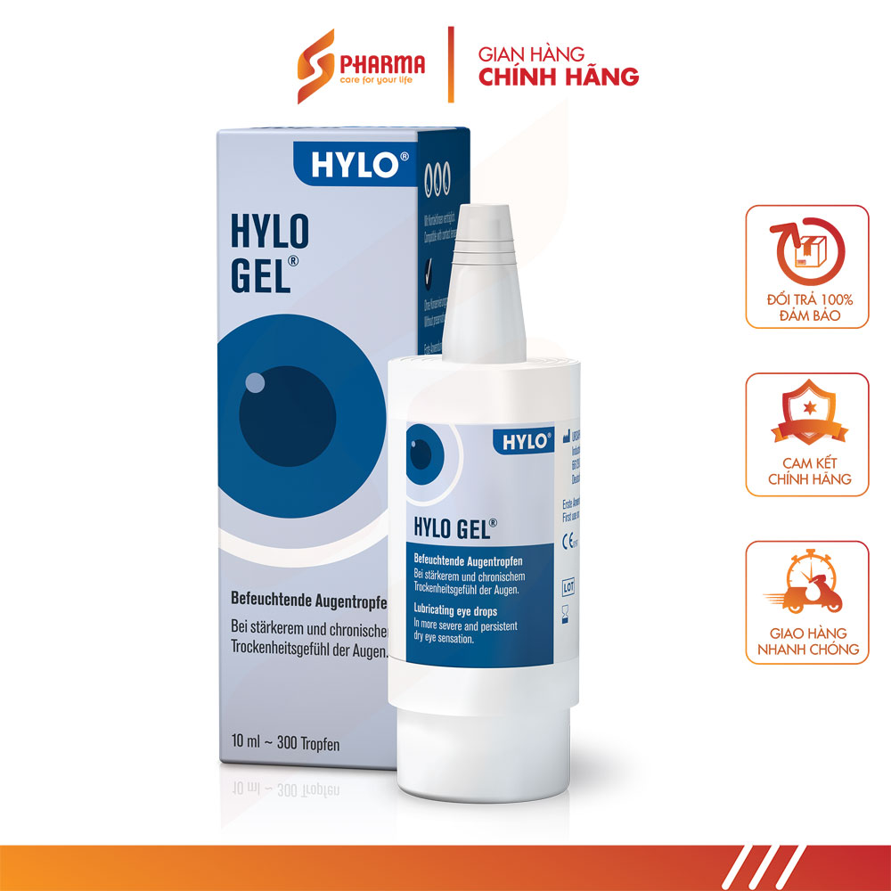 Dung dịch nhỏ mắt hylo gel ® - ursapharm - lọ 10ml - van một chiều không chất bảo quản 10ml