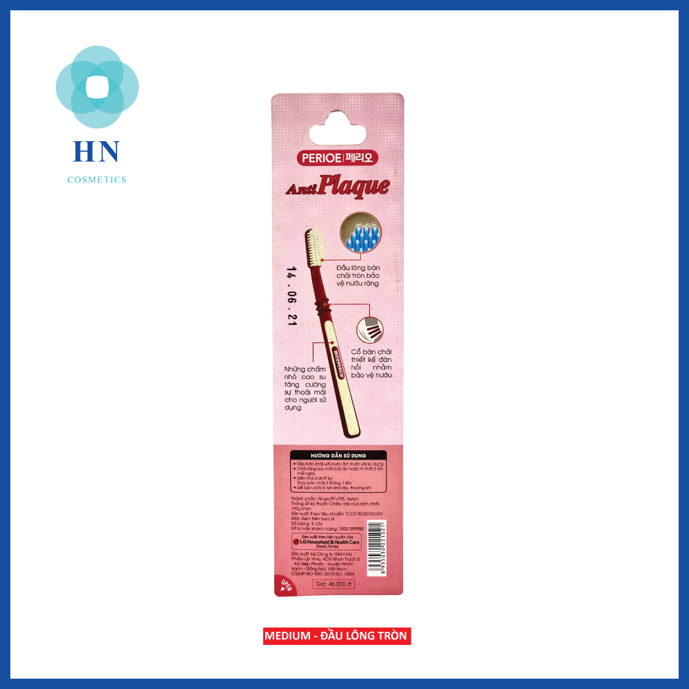 [MUA 2 TẶNG 1] Bàn chải đánh răng Perioe Anti Plaque Hàn Quốc