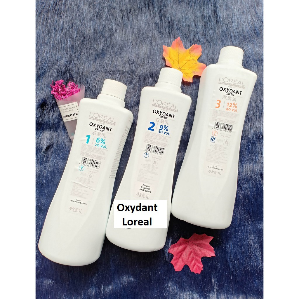 [HCM][LOREAL CHÍNH HÃNG] Kem trợ nhuộm Oxy Loreal Oxydant Creme (Dung môi pha thuốc nhuộm) 1000ml