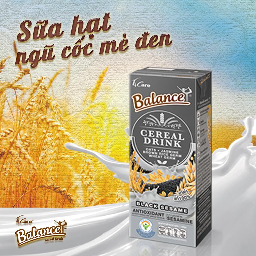 Sữa hạt ngũ cốc Thái Lan (Lốc 3 hộp) - 4Care Balance - 180ml