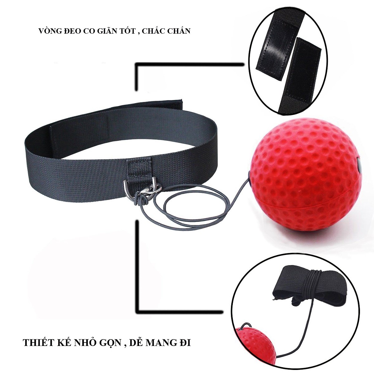 Quả Bóng Phản Xạ Tập Đấm Bốc,Boxing Treo Đầu (Hàng Loại 1)
