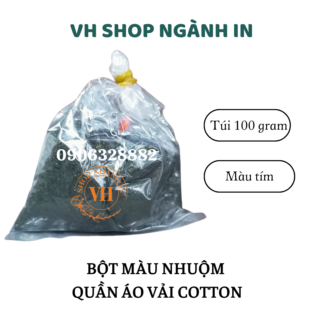 100 gram bột nhuộm áo thun 100% cotton