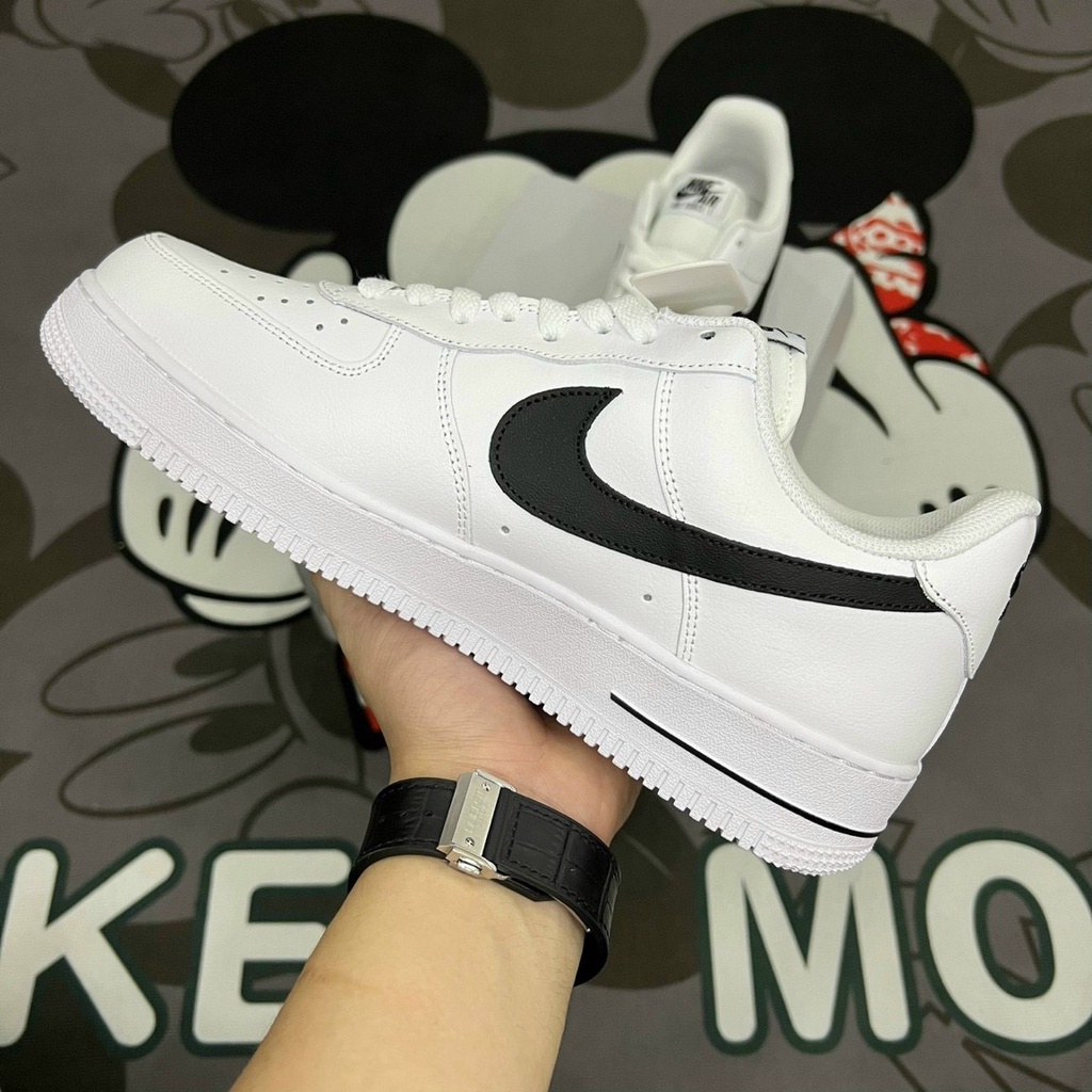 Giày thể thao nike  AF1 vệt nâu, Giày sneaker air force 1 low khâu độn đế 4cm full box bill