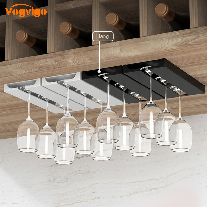 Living Room Kitchen Punch-Free Goblet Wine Glass Hanging Rack Kitchen Living Room Home Red Wine Glass Upside Down Rack