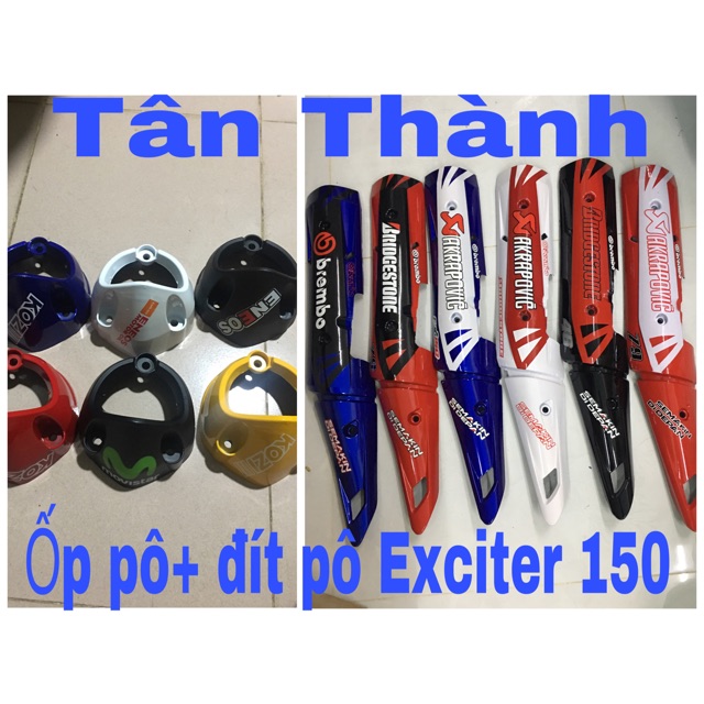 Ốp pô+ chụp đít pô Exciter 150