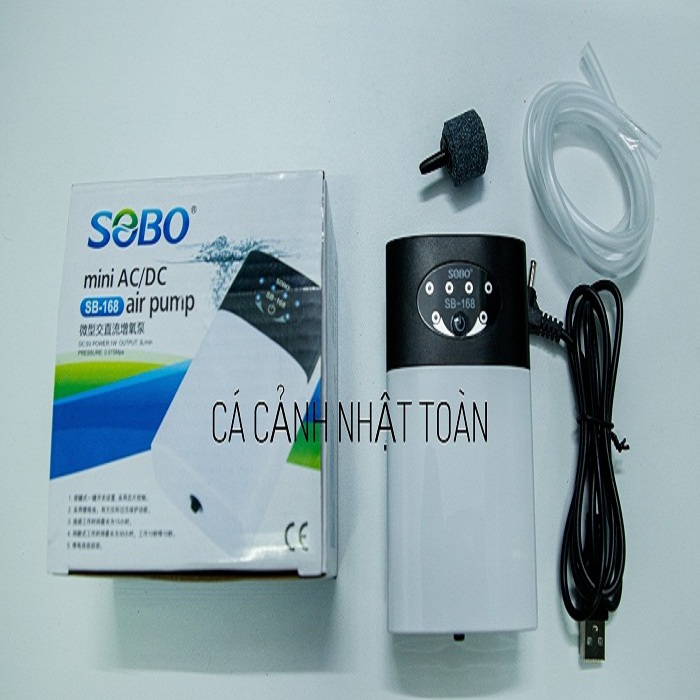 "Hoàn tiền đến 10%" MÁY SỦI OXY TÍCH ĐIỆN SOBO SB 168 CHO CÁ CẢNH