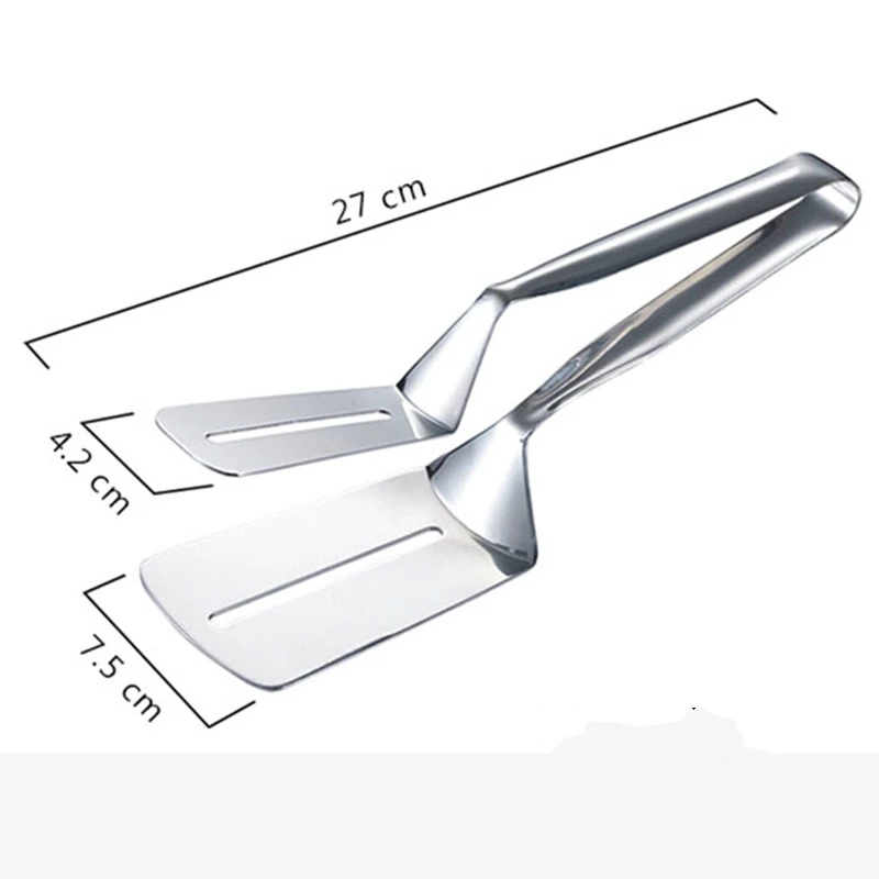 Kẹp gắp thực phẩm bằng inox bản lớn