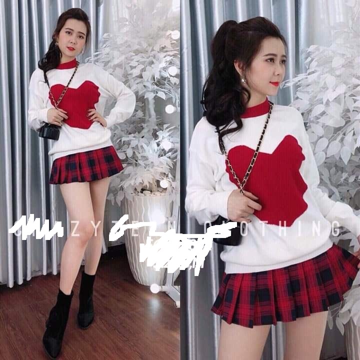 SET BỘ ÁO THUN CHÂN VÁY CARO