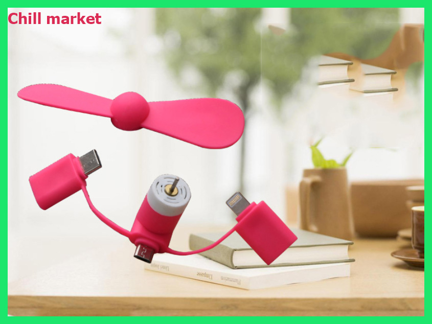 Quạt Mini 3 Chân Cánh Rời Dành Cho Điện Thoại Android – Iphone Chill market