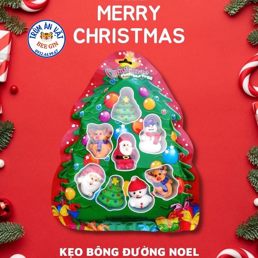 Kẹo dẻo bông đường hình giáng sinh 88g k42 - ăn vặt beegin