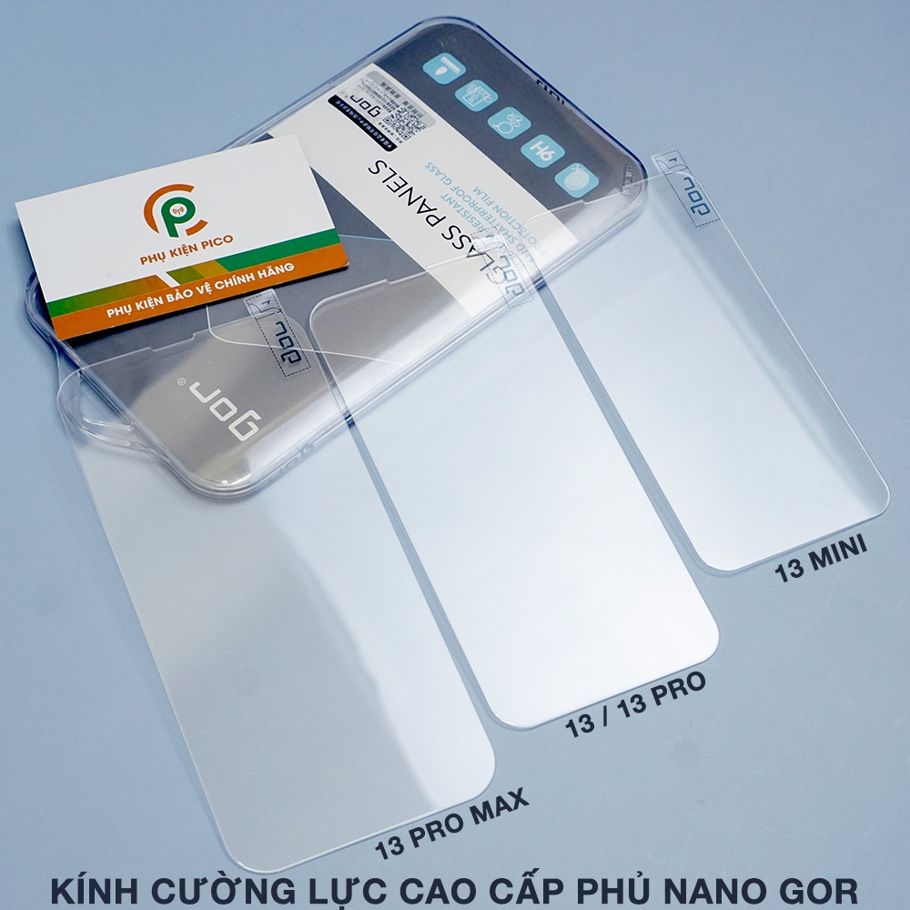 Kính cường lực Iphone 16 Pro Max / 15 Pro Max / 14 Plus / 13 Mini / 12 Pro / 11 / Xs full màn hình trong suốt hãng GOR