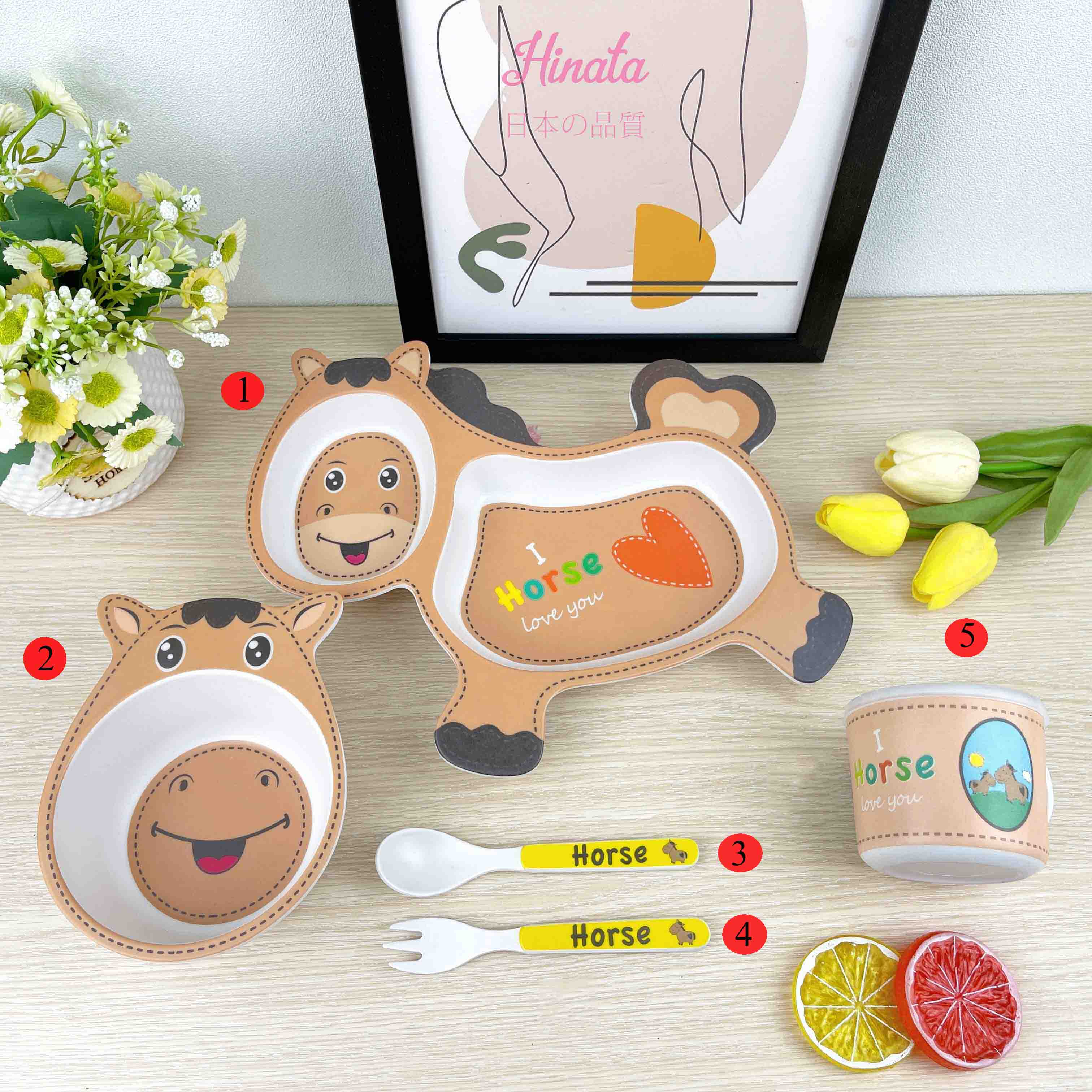 Trọn bộ bát ăn dặm Hinata Nhật Bản BAD01