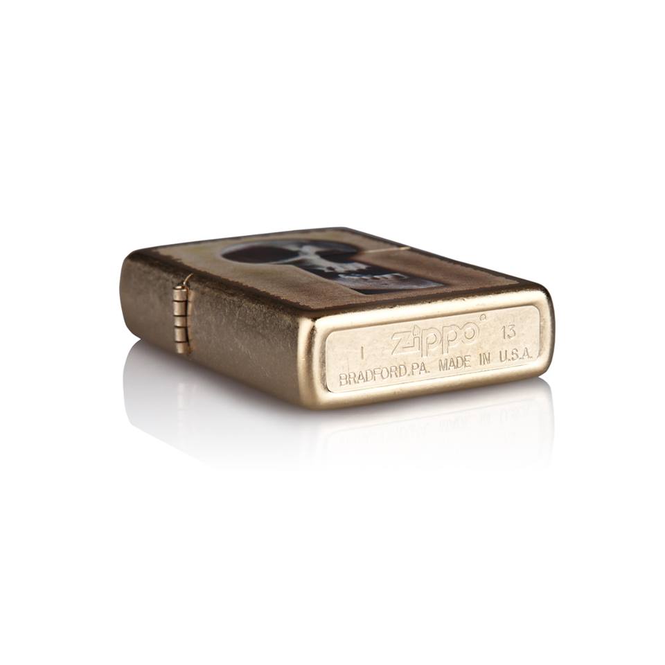 Bật lửa zippo 28540 - Bật lửa zippo Keyhole Skull Gold Dust