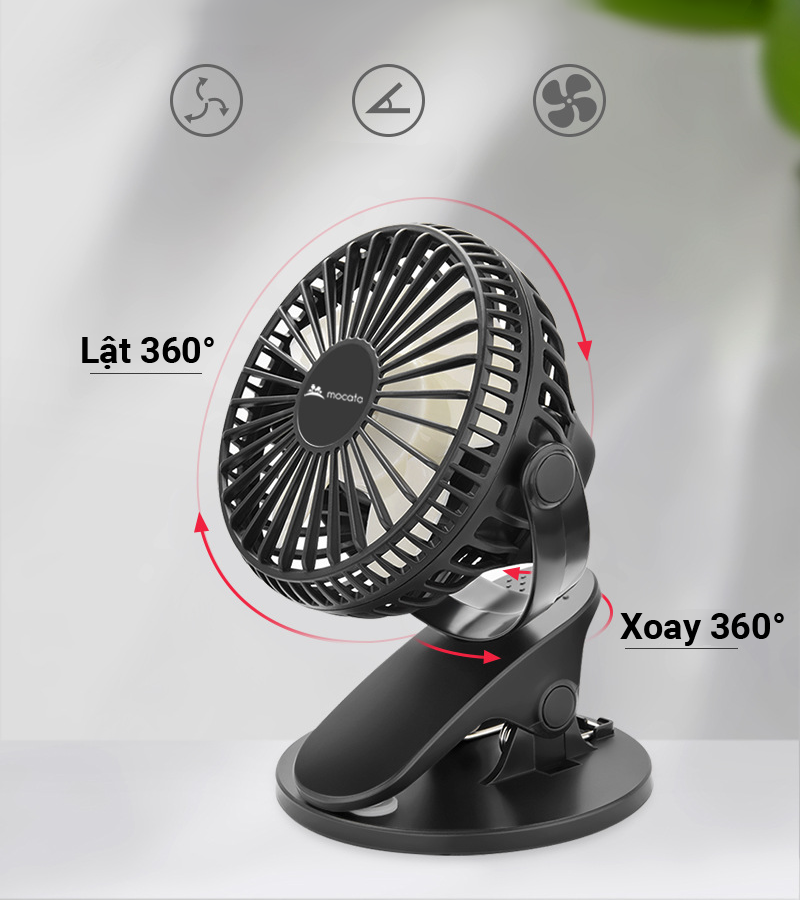 Quạt Tích Điện Mini Mocato Air M503